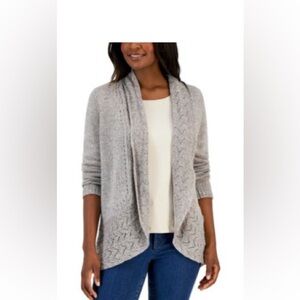 Laura Scott Women's‎ Cardigan in Gull Marl Size Medium